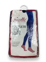 Vtg New Giselle Footless High Gloss Tights Navy Blue Size Average 5’ 5” To 5’ 7” - £15.43 GBP