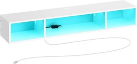 Rolanstar Tv Stand With Power Outlet, Floating Tv Stand With Rgb, Bedroom - £91.99 GBP