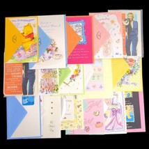 Mostly Birthday Greeting Card Lot Of 16 Cards Mix Lot 1 Duplicated w Env... - $12.16