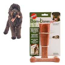 SPOT Bam-Bones Plus T-Bone, Bamboo Fiber &amp; Nylon Dog Chew, Durable for A... - $14.42 CAD