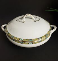 Wood &amp; Sons Ltd. Burslem England Hand Painted Gold Trim Lidded Porcelain... - $47.50