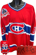 Patrick Roy signed Montreal Canadiens Mitchell &amp; Ness Authentic Vintage Red Hock - £553.89 GBP