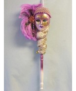 Show Stoppers wall mask feathers retired Florence Maranuk pink lavender ... - $41.99