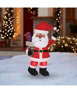 Holiday Living 48-in Freestanding Black Santa Yard decoration w/ Clear LED Light - €151,89 EUR
