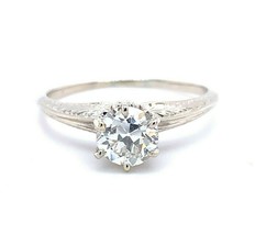 Authenticity Guarantee 
14k White Gold Antique .76ct Genuine Natural Diamond ... - £2,413.51 GBP