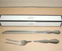 Lenox Tavish Carving Fork And Knife 2 PC. Set 18/10 Stainless New In Box - €21,39 EUR