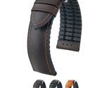 Hirsch James Leather Watch Strap - Brown - M - 18mm - Shiny Silver Buckl... - £90.28 GBP