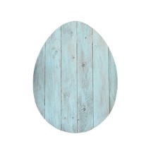 18&quot; Rustic Farmhouse Turquoise Wooden Large Egg - £50.56 GBP