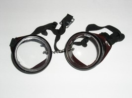 Flood Goggles Motorcycle Glass Lenses Vintage Early 1960&#39;s Steampunk Look - £79.41 GBP