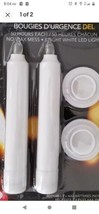 Emergency White LED Candles 5”H X 0.75”D 100 Hours Requires Batteries 2/Pk - £7.56 GBP