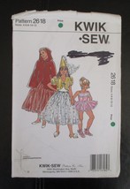 Kwik Sew #2618 Girls Costumes Bolero, Cape, Hat, Tutu, Leotard Uncut Size 4-12 - $9.89