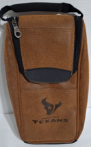 Houston Texans Leather  Zippered Shoe Bag w/Handle - $38.80