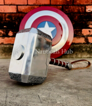 set of Captain america shield with Thor Hammer Aluminum hammer cosplay S... - $186.11