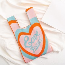 Apanese love sweet girl sweetheart design personalized contrast color handbag for women thumb200