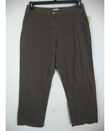 Misses Olive Classic Elements Twill Pant. Size 16. 100% Cotton. Belt Loops - $18.81