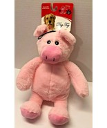 Pet Lou Petlou 15&quot; PINK COLOSSAL PIG Crinkly Squeaky Dog Pet Toy - £15.58 GBP