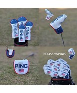 Golf Driver Fairway Wood Hybrid Putter Head Cover USA PING Pong Flag White - $501.00 MXN+