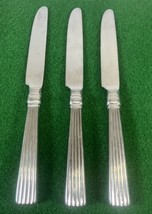 3 Dinner Knives CRESCENDO II Reed &amp; Barton Glossy 18/8 Stainless Flatware - £11.89 GBP