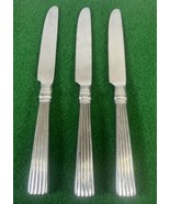 3 Dinner Knives CRESCENDO II Reed &amp; Barton Glossy 18/8 Stainless Flatware - £11.76 GBP