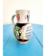 Vintage West German Marzi &amp; Remy Stoneware #2956 0.25 L Wine Stein/Pitcher - $291.75 MXN