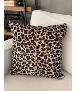 4 Squares Leopard Print Cowhide Cushion Cover - Size: 17.5 in x 17.5 in ... - €84,53 EUR