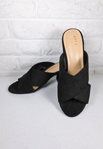 Apt 9 Motivated Sandal Defined Comfort Slide Block Heel Black Womens 10 M - $34.64