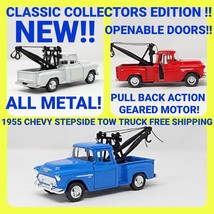 1955 chevy stepside tow truck toy model car  free shipping - £15.67 GBP