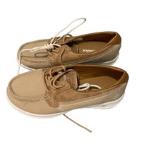 Skechers Goga Max Womens Size 8.5 Boat Shoes Lace Tie Up Sneaker Flat 15430 Tan - £18.48 GBP