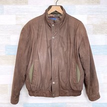 Members Only VTG Soft Genuine Leather Jacket Brown Satin Lining Korea Men Medium - £118.34 GBP