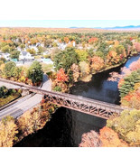 C2020s Maine Postcard Unposted Brownville Junction In Fall River Bridge ... - $27.22 CAD