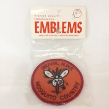 New Vintage Patch Badge Emblem Souvenir Travel Sew On MOSQUITO COUNTRY I... - £15.55 GBP