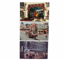 3 Vintage 60s Disneyland Disney Parks Postcards Upjohn Pharmacy Golden Horseshoe - £16.24 GBP