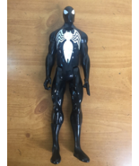Marvel Ultimate Spider-Man Black Suit Titan Hero Series 12&quot; Action Figur... - £9.44 GBP