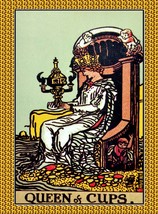 Decoration Poster from Vintage Tarot Card.Queen of Cups.Home wall Decor.11386 - £13.39 GBP+