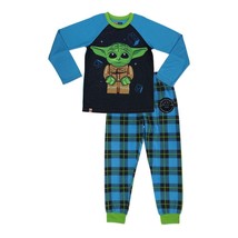 Star Wars Grogu Boys Long Sleeved Pants 2 Piece Pajama Set Blue Size 4/5... - $17.09