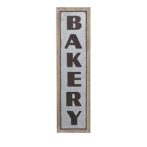 Cheungs Decorative Vertical Wood Frame Galvanized Wall Sign - Bakery - $66.42