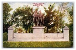 Goethe Schiller Monument Milwaukee Wisconsin WI DB Postcard R28 - £3.17 GBP