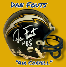 DAN FOUTS AUTOGRAPHED SIGNED SAN DIEGO CHARGERS MINI HELMET w/APCOA - $1,645.57 MXN