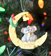 Hallmark - Our First Christmas Together - Mice on Cheese Moon - Classic Ornament - £8.84 GBP