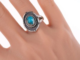 sz7.75 c1950&#39;s Navajo sterling and turquoise ring - $74.25