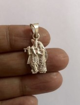 925 Sterling Silver Lord Radha Krishna Pendant, Wearing Temple, Puja 1.9 gm - £13.09 GBP