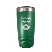 McConaghy Irish Coat of Arms Stainless Steel Green Travel Tumbler - $28.00