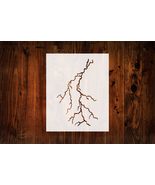 Custom Lightning Bolt Strike Stencil, 8.5&quot; x 11&quot;, for Storm-Themed Art, ... - $20.09 CAD