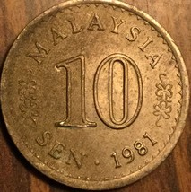 1981 Malaysia 10 Sen Coin - £1.02 GBP