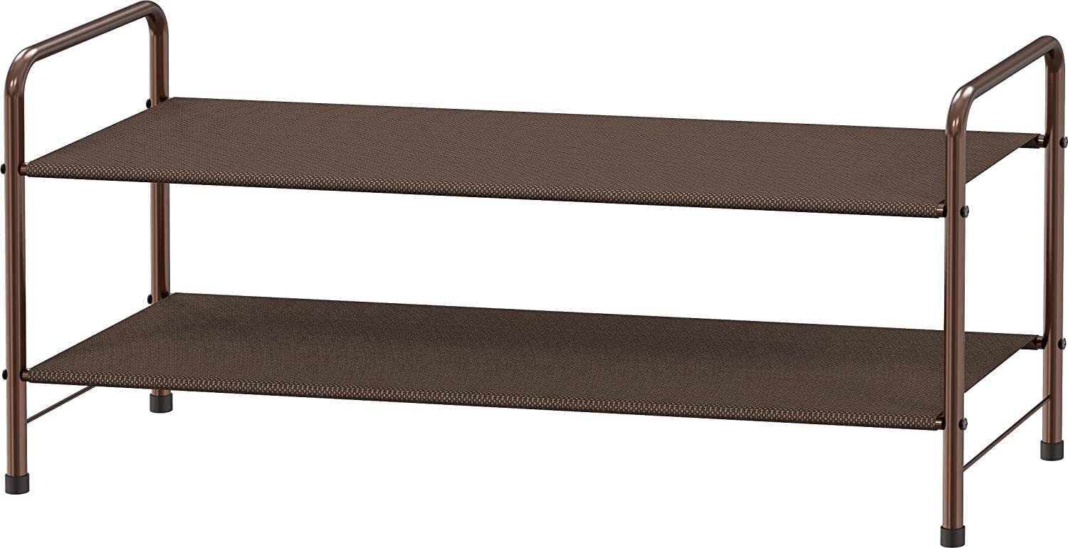 Simplehouseware 2-Tier Shoe Rack Storage Organizer, Bronze - $33.99