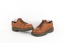 Vtg Dr Martens Mens 9 Womens 10 Goth EDM Chunky Platform Leather Toe Cap... - $138.55