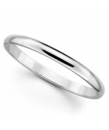 14k Solid White Gold 2mm High Polish Wedding Band Dainty Classic Ring Si... - $178.00