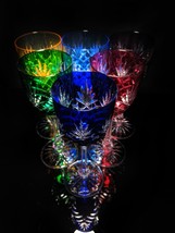 Faberge Odessa Crystal Colored  Tall Wine Glasses without case image 3