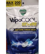 Vicks VapoCool Fast Sore Throat Relief Winterfrost 200 Medicated Drops E... - £17.64 GBP