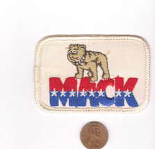 Vtg MACK Truck Patch-White-Bulldog-Star-Rectangle-Trucking Highway Freig... - $11.99